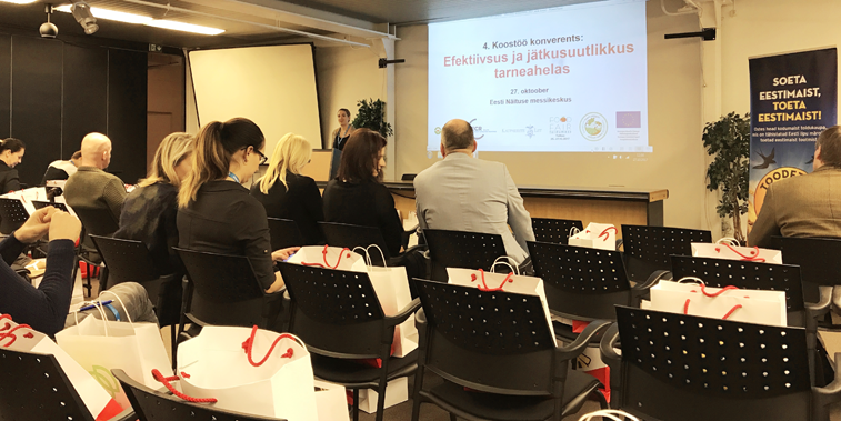 Kaupmeeste Liidu tegevjuht Nele Peil koostöökonverentsil